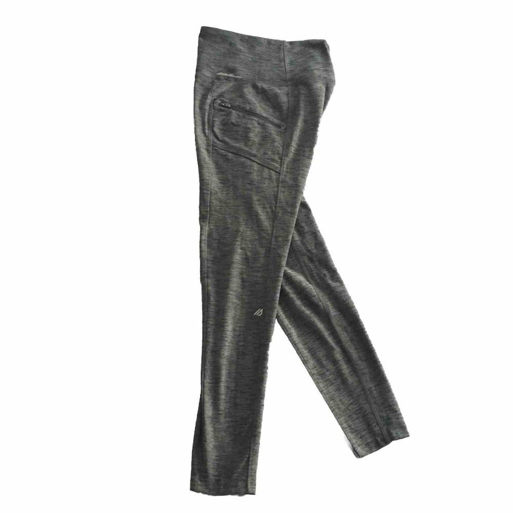 Eddie Bauer Womens Trail Tight Leggings Size M Olive High Rise Zipper Pockets - Picture 4 of 16